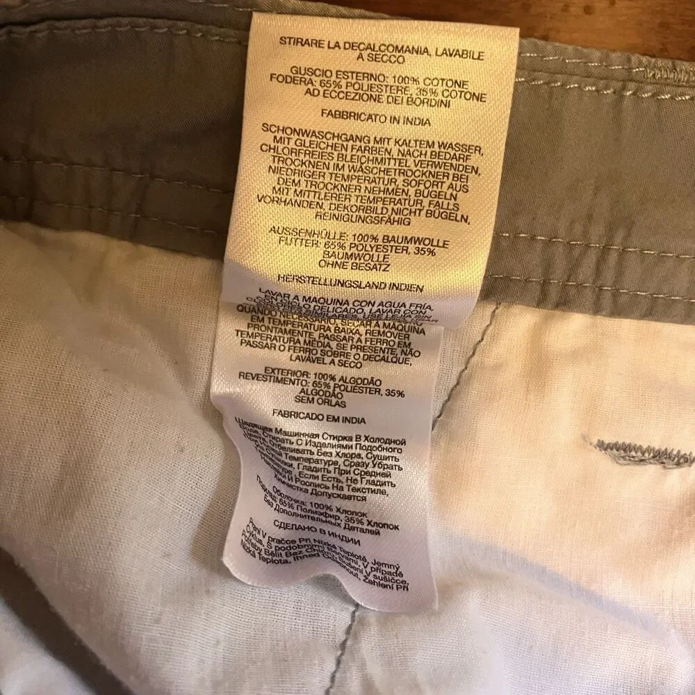 Columbia Chino‎ Shorts Men's 34x10 Gray Sportswear Flat Front Zip Hiking Fishing